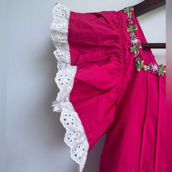 Dollcake‎ Red Bells Frock Girls Dress 6 NEW Party Christmas Holiday Formal Gala - Picture 7 of 16